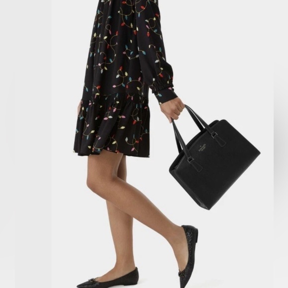 Kate Spade Black Saffiano Leather Perry Medium Satchel NWT - Picture 7 of 13